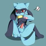  &hearts; anus blush cute feral fukami male nintendo pawpads penis pok&#233;mon pok&eacute;mon presenting red_eyes riolu sitting solo spread_anus spreading tail unknown_artist video_games young 