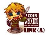  blonde_hair blue_eyes faux_figurine hat holding holding_sword holding_weapon left-handed link male_focus motimamire pointy_ears shield smile solo sword the_legend_of_zelda the_legend_of_zelda:_twilight_princess weapon 