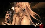  bad_id bad_pixiv_id blonde_hair closed_eyes kazakami_yuu lips long_hair megurine_luka microphone microphone_stand nail_polish solo ustream vocaloid 