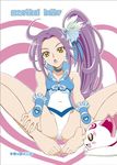  adapted_costume bad_id bad_pixiv_id bare_legs bare_shoulders barefoot blue_choker choker cure_beat earrings eyelashes feet frills hair_ornament hummy_(suite_precure) jewelry kandagawa kurokawa_eren legs long_hair magical_girl open_mouth panties precure purple_hair seiren_(suite_precure) side_ponytail solo spread_legs suite_precure underwear white_panties yellow_eyes 