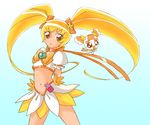  blonde_hair bow cure_sunshine heartcatch_precure! kandagawa long_hair magical_girl midriff myoudouin_itsuki navel potpourri_(heartcatch_precure!) precure solo twintails yellow_eyes 