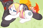  brutus_the_nightmare chimangetsu cuddle cuddling docked_tail equine female horn jewelry lagneia male mammal my_little_pony nightmare nightmare_(species) smile unicorn 