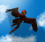  bird clothed clothing female flying jazzlizard solo transformation wings 