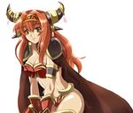  alexstrasza armor cape horns mildewtd pauldrons red_hair sitting solo warcraft world_of_warcraft yellow_eyes 