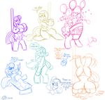  anthro anthrofied applejack_(mlp) avian badgerben balloons big_breasts bikini bird breasts camel_toe chicken clothed clothing derpy_hooves_(mlp) dialog dialogue equine female fluttershy_(mlp) friendship_is_magic herm horn horse huge_breasts hyper intersex male mammal my_little_pony photo_finish_(mlp) pinkie_pie_(mlp) pony sex_toy signature sketch skimpy snails_(mlp) snips_(mlp) swimsuit tail text tight_clothing trixie_(mlp) twilight_sparkle_(mlp) unicorn upside_down vibrator 