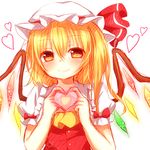  bad_id bad_pixiv_id blonde_hair flandre_scarlet hat heart heart_hands red_eyes solo touhou wings yuria_(kittyluv) 