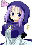  azumi_haruhito bad_id bad_pixiv_id blue_eyes breasts habit hood kumoi_ichirin lavender_hair medium_breasts simple_background touhou unzan 