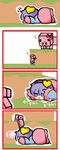  bow comic edowan komeiji_satori minecraft pig purple_hair touhou 