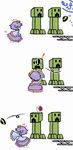  comic creeper edowan hat highres komeiji_satori minecraft purple_hair touhou 