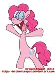  blue_sclera brokenteapot buckteeth crossover cutie_mark equine female friendship_is_magic fur hair happy horse mammal my_little_pony open_mouth pink pink_body pink_fur pink_hair pinkie_pie_(mlp) pinky pinky_and_the_brain pony retarded solo tail 