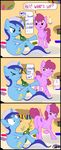  back_turned berry berry_punch_(mlp) beverage book butt candle candle_holder celebrate celebration champagne champagnegasm colgate colgate_(mlp) comic cork cutie_mark earth_pony equine female feral flank friendship friendship_is_magic from_behind hasbro horn horse library little mammal mane mares multiple_genders my my_little_pony pony punch season_2 tail unicorn 