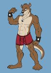  black_nose bulge male necklace otter solo tail topless underwear unknown_artist 