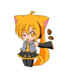  akita_neru animal_ears cat_ears chibi fang long_hair solo suzunonaruki tail vocaloid 