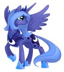  alicorn blue_body blue_hair crown equestria-prevails equine female feral friendship_is_magic hair hasbro horn horse long_hair mammal my_little_pony plain_background pony princess_luna_(mlp) solo tail transparent_background winged_unicorn wings 