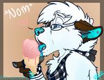  eyewear female glasses hinauchi ice_cream lesbian licking rena sexual solo tongue 