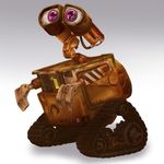  bad_pixiv_id no_humans purple_eyes robot simple_background solo tiera_(nagoya) wall-e 