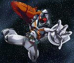  bad_id bad_pixiv_id belt denji kamen_rider kamen_rider_fourze kamen_rider_fourze_(series) male_focus rocket solo space star switches 