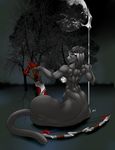  feline feyrin mammal moon muscles night severus taur weapon 