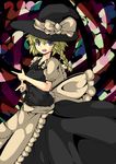  absurdres blonde_hair blue_eyes braid gamuo hat highres kirisame_marisa pointing side_braid solo touhou witch_hat 