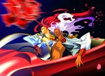  3110haruki car dark_skin dark_skinned_male fabulous ground_vehicle jacket kiryuu_touga long_hair motion_blur motor_vehicle multiple_boys ootori_akio open_clothes open_shirt red_hair shirt shoujo_kakumei_utena white_hair 