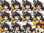  0_0 1girl ^_^ anger_vein bad_id bad_pixiv_id banned_artist black_hair blush camera closed_eyes expressions faceset fan glasses hat hauchiwa heavy_breathing higurashi_no_naku_koro_ni kisaragi_zwei one_eye_closed parody red_eyes shameimaru_aya short_hair smile style_parody sweatdrop tears tokin_hat tomitake_jirou touhou wings 