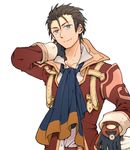  alvin_(tales) bad_id bad_pixiv_id brown_eyes brown_hair cravat dokkoi_shouichi gloves hair_strand long_sleeves male_focus scarf smile solo tales_of_(series) tales_of_xillia 