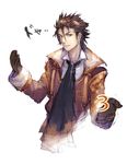  alvin_(tales) bad_id bad_pixiv_id brown_eyes brown_hair gloves kokutan_kitsunen male_focus scarf sketch solo tales_of_(series) tales_of_xillia white_background 