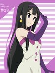  akiyama_mio black_eyes black_hair character_name dress earrings elbow_gloves fuwafuwa_time gloves ikari_manatsu jewelry k-on! long_hair solo 