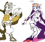  belt blue_eyes canine clothing elksign05 eyewear female fox gloves goggles human humanized male mammal midriff miles_prower navel pants sega shoes shorts sonic_(series) sonic_riders sunglasses tail wave_the_swallow wrench 