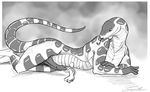  big_penis breasts duo female human human_on_anthro interspecies kneeling male mammal monochrome nude penis reptile scalie sex side_boob size_difference snake straight syrinoth tongue tongue_out 