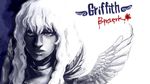  berserk griffith long_hair male_focus riemon solo white_hair wings 