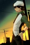  bad_id bad_pixiv_id bracelet brown_eyes brown_hair cabbie_hat facial_hair hat jewelry kaburagi_t_kotetsu male_focus mmff06 necktie ring solo stubble tiger_&amp;_bunny vest waistcoat watch wedding_band wristwatch 