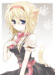  alice_margatroid animal_ears bad_id bad_pixiv_id blonde_hair blue_eyes blush cat_ears cat_tail hairband solo tail toraneko touhou 