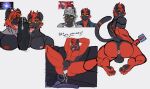 abs absurd_res anal_request anthro anus ash_(zourik) backsack balls begging_for_more biceps big_penis bodily_fluids collaborative collaborative_fellatio collaborative_sex condom cum cum_in_ass cum_inside duo dylan_(zourik) fellatio gaping gaping_anus generation_3_pokemon generation_7_pokemon genital_fluids genitals group hi_res incineroar male male/male muscular muscular_male nintendo oral pecs penile penis pokemon pokemon_(species) poochyena seductive sex sexual_barrier_device square_crossover therot0 tongue tongue_out torracat trio