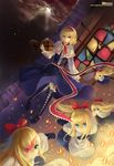  alice_margatroid bad_id bad_pixiv_id blonde_hair blue_eyes book bow capelet doll hair_bow hairband heterochromia highres long_hair red_eyes shanghai_doll short_hair shuiyituzi solo touhou 