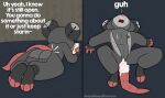 absurd_res after_sex american_opossum andromorph anthro before_and_after big_butt bodily_fluids butt butt_flap clothed clothing cum cum_in_pussy cum_inside drooling exposed_butt fur genital_fluids grey_body grey_fur hairless_tail hi_res intersex kigurumi leaking_cum lying mammal marsupial on_back on_front onesie saliva sleepysheepy17 solo unzipped vaginal zipper