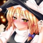  bangs blush face hazuki_kasane kirisame_marisa solo touhou 