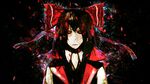  black_hair hakurei_reimu horror_(theme) koumajou_densetsu long_hair solo touhou 