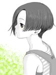  kobayakawa_rinko love_plus monochrome profile same_(00shark) short_hair solo 