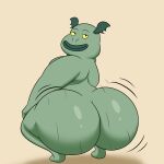 1:1 2024 absurd_res amphibian anthro bedroom_eyes big_butt black_eyes buff_frog butt colossalstars crouching digital_media_(artwork) disney frog glistening glistening_butt green_body green_lips green_nose green_scales half-closed_eyes hand_on_leg hand_on_own_leg head_wings hi_res huge_butt lips looking_at_viewer looking_back male narrowed_eyes nude obese obese_anthro obese_male orange_background overweight overweight_anthro overweight_male rear_view scales seductive simple_background smile solo star_vs._the_forces_of_evil thick_thighs twerking unusual_wing_placement wings yellow_sclera