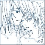  anna_irving couple kratos_aurion lowres monochrome oekaki sketch tales_of_(series) tales_of_symphonia 