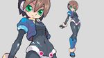  aile green_eyes open_clothes open_shirt pixel_art rockman rockman_zx shirt short_hair skin_tight spandex third-party_edit zoom_layer 