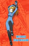  armpits gun metroid metroid_(creature) nintendo pirate pixiv_thumbnail resized ridley samus_aran space weapon yama_(mahohon) zero_suit 