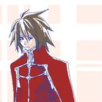  1boy brown_hair kratos_aurion lowres male male_focus oekaki short_hair sketch solo tales_of_(series) tales_of_symphonia 