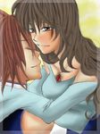  anna_irving brown_eyes brown_hair couple eyes_closed kratos_aurion lowres oekaki red_hair redhead tales_of_(series) tales_of_symphonia 