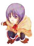  boots fringe_trim gloves isara_gunther military military_uniform poncho senjou_no_valkyria senjou_no_valkyria_1 shawl short_hair sitting solo uniform 