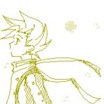 1boy lloyd_irving lowres male male_focus monochrome oekaki short_hair simple_background sketch solo tales_of_(series) tales_of_symphonia 