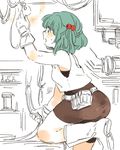  bike_shorts blue_eyes blue_hair boots cable gloves hair_bobbles hair_ornament kawashiro_nitori light_bulb meeko open_mouth plump short_hair solo touhou two_side_up 