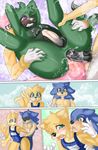  amy_rose anal anal_penetration balls black_nose black_penis blue blue_eyes blue_hair blush bracelet canine cum cum_in_ass cum_inside cum_on_face cum_on_self cumshot dickgirl double_anal double_penetration erection fabianoferreira fox gay girly gloves green green_eyes green_hair group group_sex hair hands-free hedgehog humanoid_penis intersex jewelry male male_on_dickgirl mammal miles_prower multiple_tails one_eye_closed open_mouth orgasm penetration penis pink pink_body pink_nose purple_hair rape_face rouge_the_bat sega sex shawntails short_hair sonic_(series) sonic_the_hedgehog spread_legs spreading surprise surprised swimsuit tail thighs threesome tight_fit vein veins white yellow yellow_body 