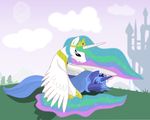  alicorn canterlot crown crying duo equine female feral friendship_is_magic grayma1k hair hasbro horn horse long_hair mammal multi-colored_hair my_little_pony pegacorn pony princess princess_celestia_(mlp) princess_luna_(mlp) royalty sad sibling siblings sisters soothing suffering tail winged_unicorn wings 